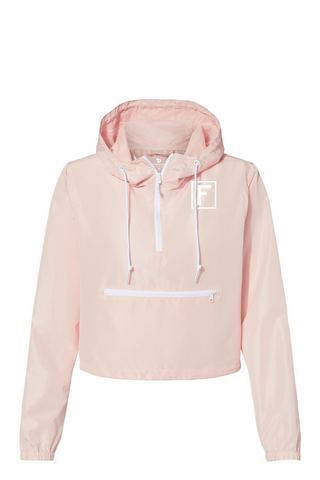 Funk F Box Lightweight Quarter-Zip Pullover Crop Windbreaker - Women's