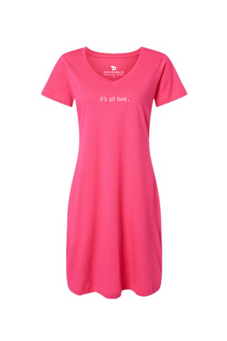 It's All Love V-Neck Beach Coverup