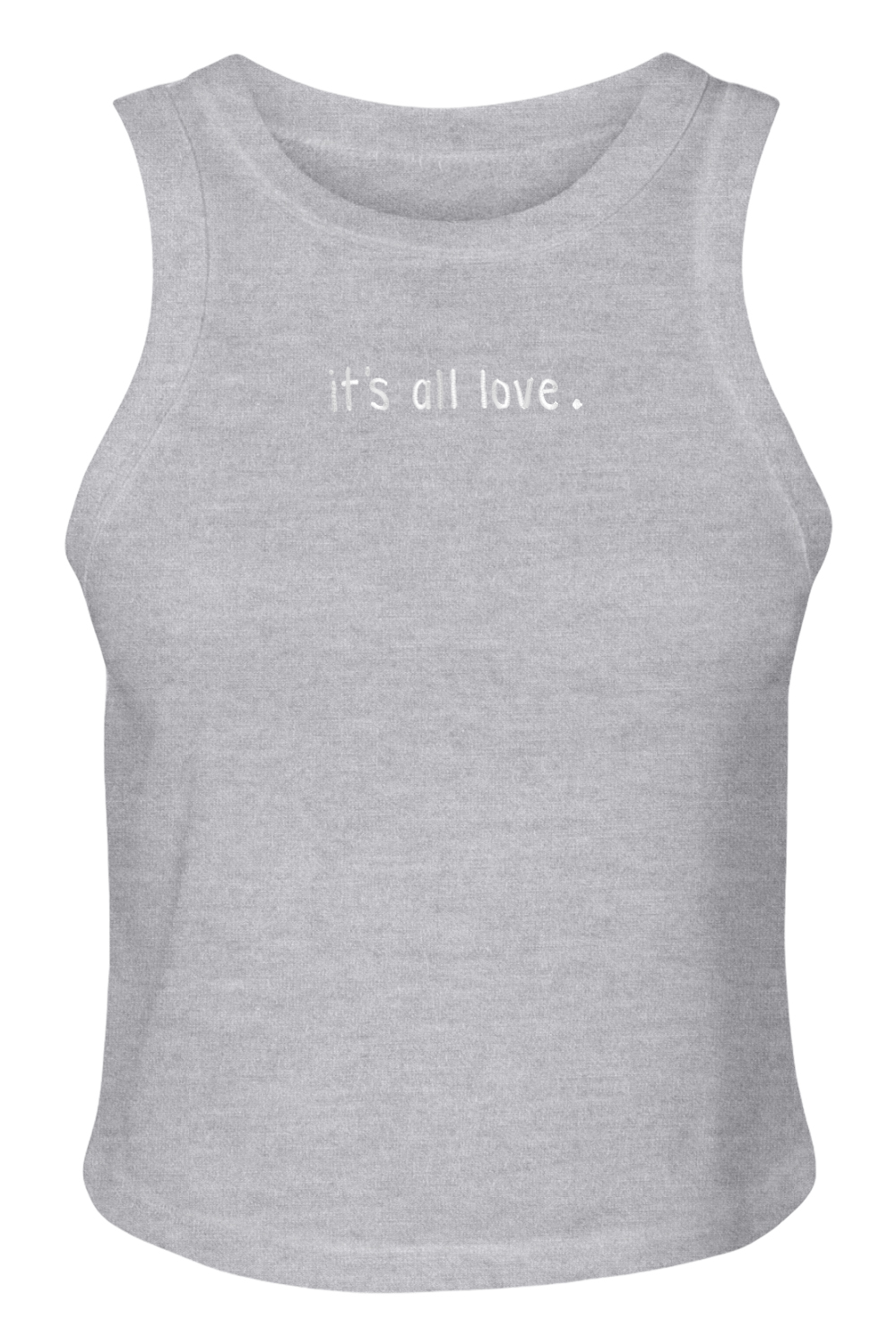 It's All Love Micro Rib Racer Tank