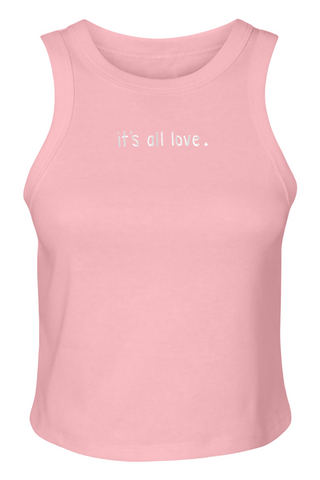 It's All Love Micro Rib Racer Tank