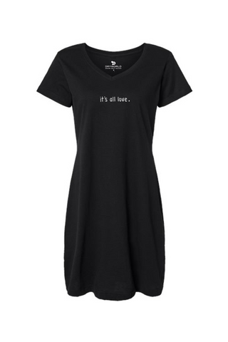 It's All Love V-Neck Beach Coverup