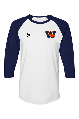 Wakeland Team D 3/4 Sleeve Raglan Baseball T-Shirt