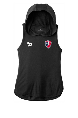 GCL Ladies PosiCharge Tri-Blend Wicking Draft Hoodie Tank - Training