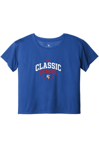 Classic League Ladies PosiCharge® Draft Crop Tee - Lifestyle ROYAL ATHLETIC