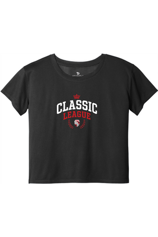Classic League Ladies PosiCharge® Draft Crop Tee - Lifestyle ROYAL ATHLETIC