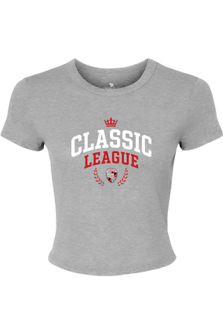 Classic League Women's Micro Rib Baby Tee - Lifestyle ROYAL ATHLETIC