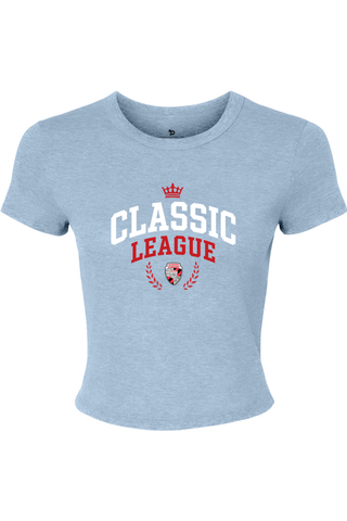 Classic League Women's Micro Rib Baby Tee - Lifestyle ROYAL ATHLETIC