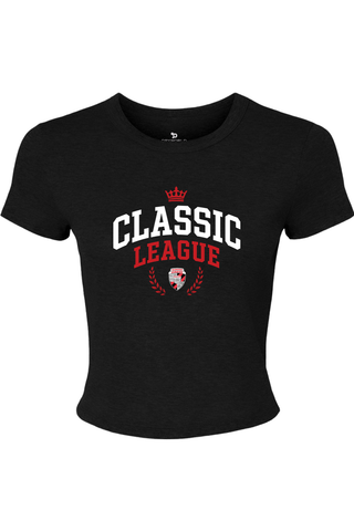 Classic League Women's Micro Rib Baby Tee - Lifestyle ROYAL ATHLETIC
