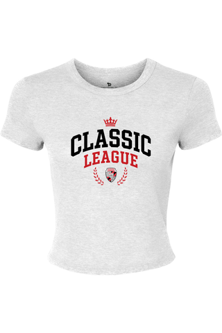 Classic League Women's Micro Rib Baby Tee - Lifestyle ROYAL ATHLETIC