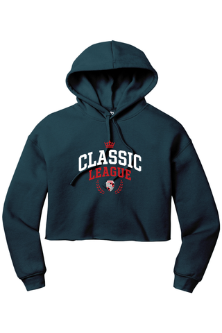 Classic League Women’s Sponge Fleece Cropped Fleece Hoodie - Lifestyle ROYAL ATHLETIC