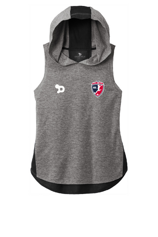 GCL Ladies PosiCharge Tri-Blend Wicking Draft Hoodie Tank - Training
