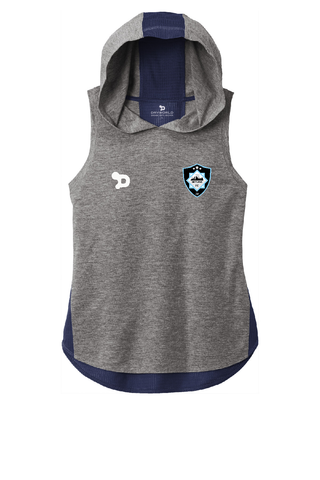 Skyline FC Ladies PosiCharge Tri-Blend Wicking Draft Hoodie Tank - Training