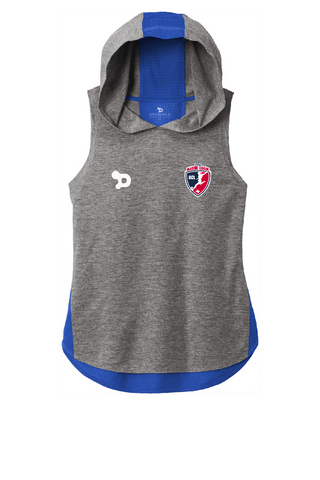 GCL Ladies PosiCharge Tri-Blend Wicking Draft Hoodie Tank - Training