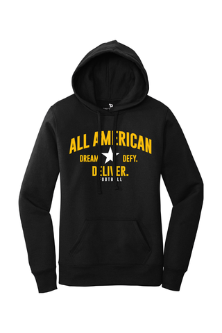 ALL AMERICAN Ladies Core Fleece Pullover Hooded Sweatshirt - DREAM DEFY DELIVER EDITION