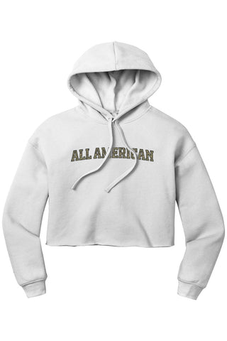 All American Women’s Sponge Fleece Cropped Fleece Hoodie - Lifestyle Beyond The Game