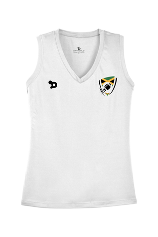 Flag Football Jamaica Ladies Sleeveless PosiCharge Competitor V-Neck Tee