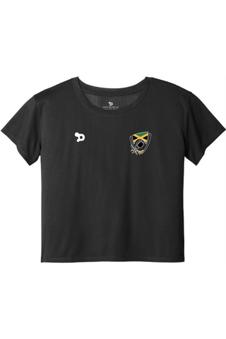 Flag Football Jamaica Sport-Tek Ladies PosiCharge® Draft Crop Tee