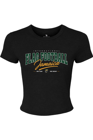 Flag Football Jamaica Women's Micro Rib Baby Tee - Lifestyle