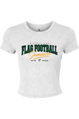 Flag Football Jamaica Women's Micro Rib Baby Tee - Lifestyle