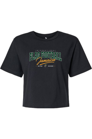 Flag Football Jamaica Women's Fine Jersey Boxy Tee - Lifestyle