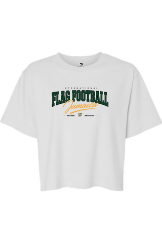 Flag Football Jamaica Women's Fine Jersey Boxy Tee - Lifestyle