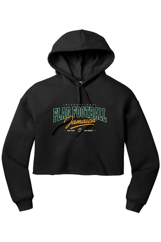 Flag Football Jamaica Women’s Sponge Fleece Cropped Fleece Hoodie - Lifestyle