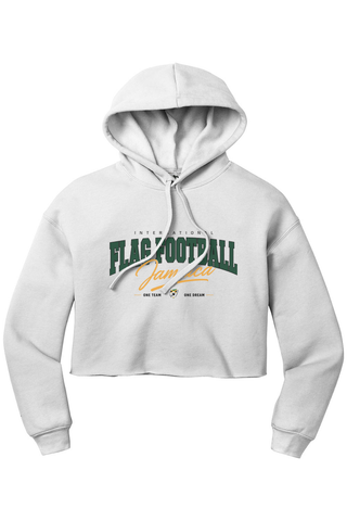 Flag Football Jamaica Women’s Sponge Fleece Cropped Fleece Hoodie - Lifestyle