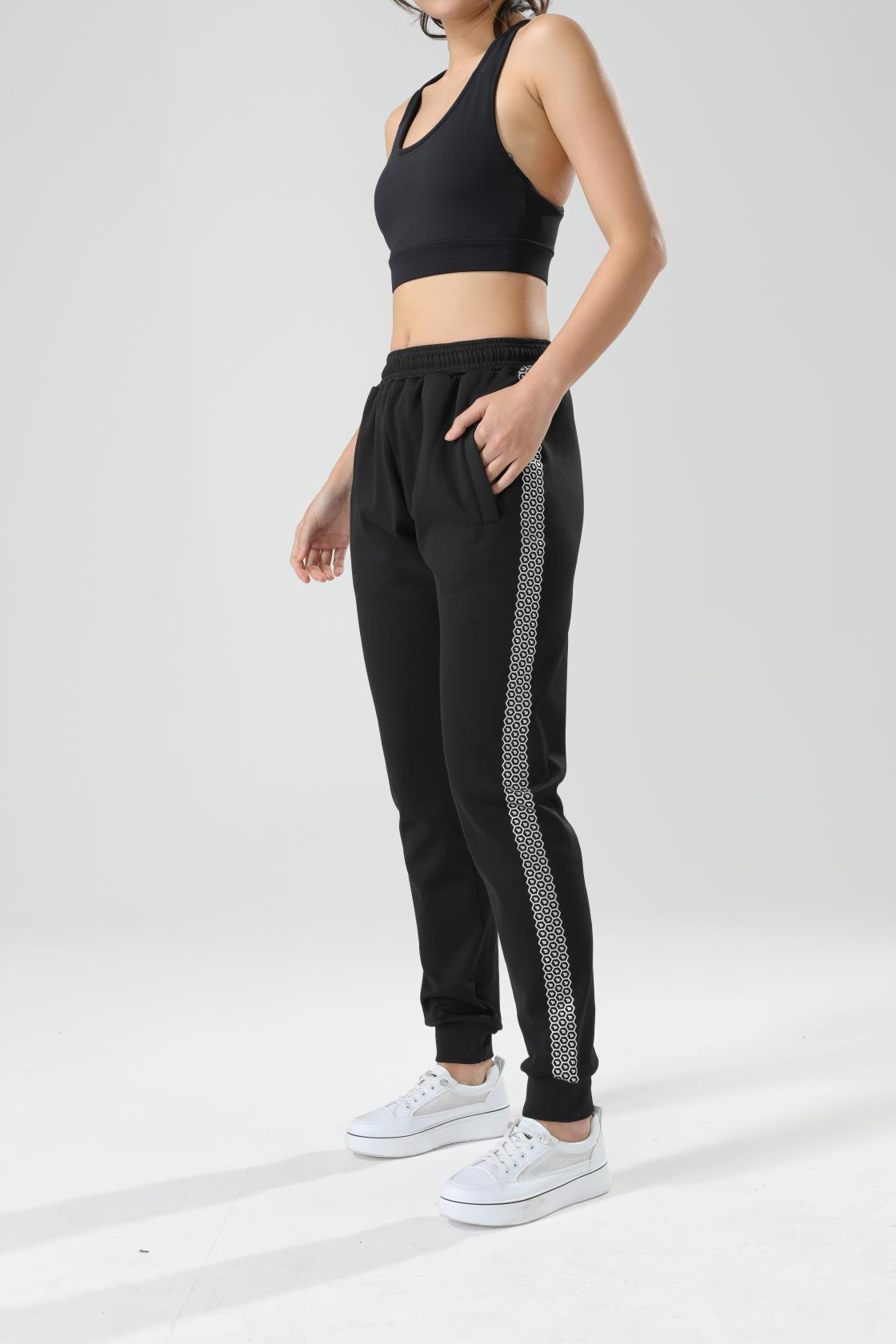 Womens Track Leggings Bootyfit Gym Track Pants Black – FKN Gym Wear